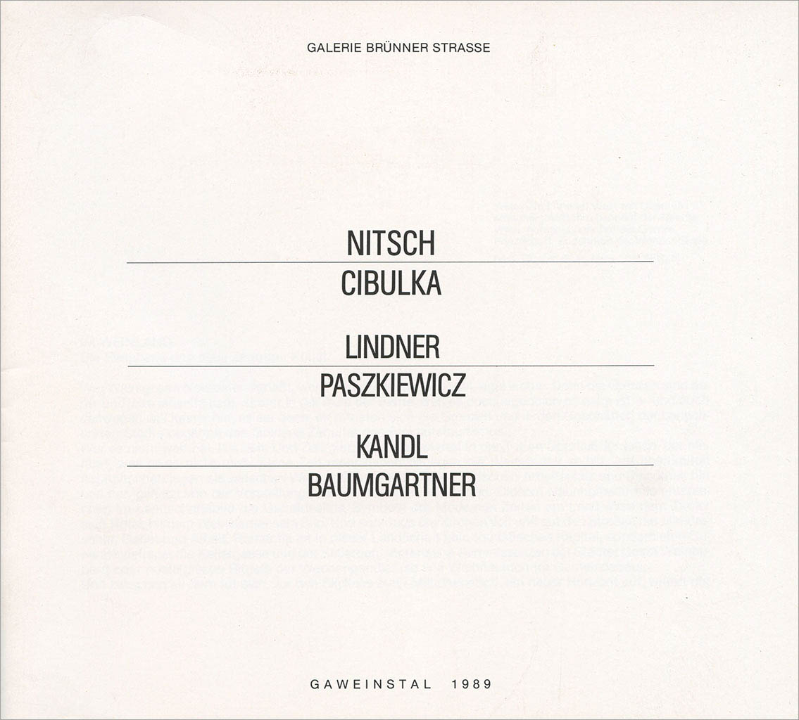 Nitsch/Cibulka – Lindner/Paszkie- wicz – Kandl/ Baumgartner